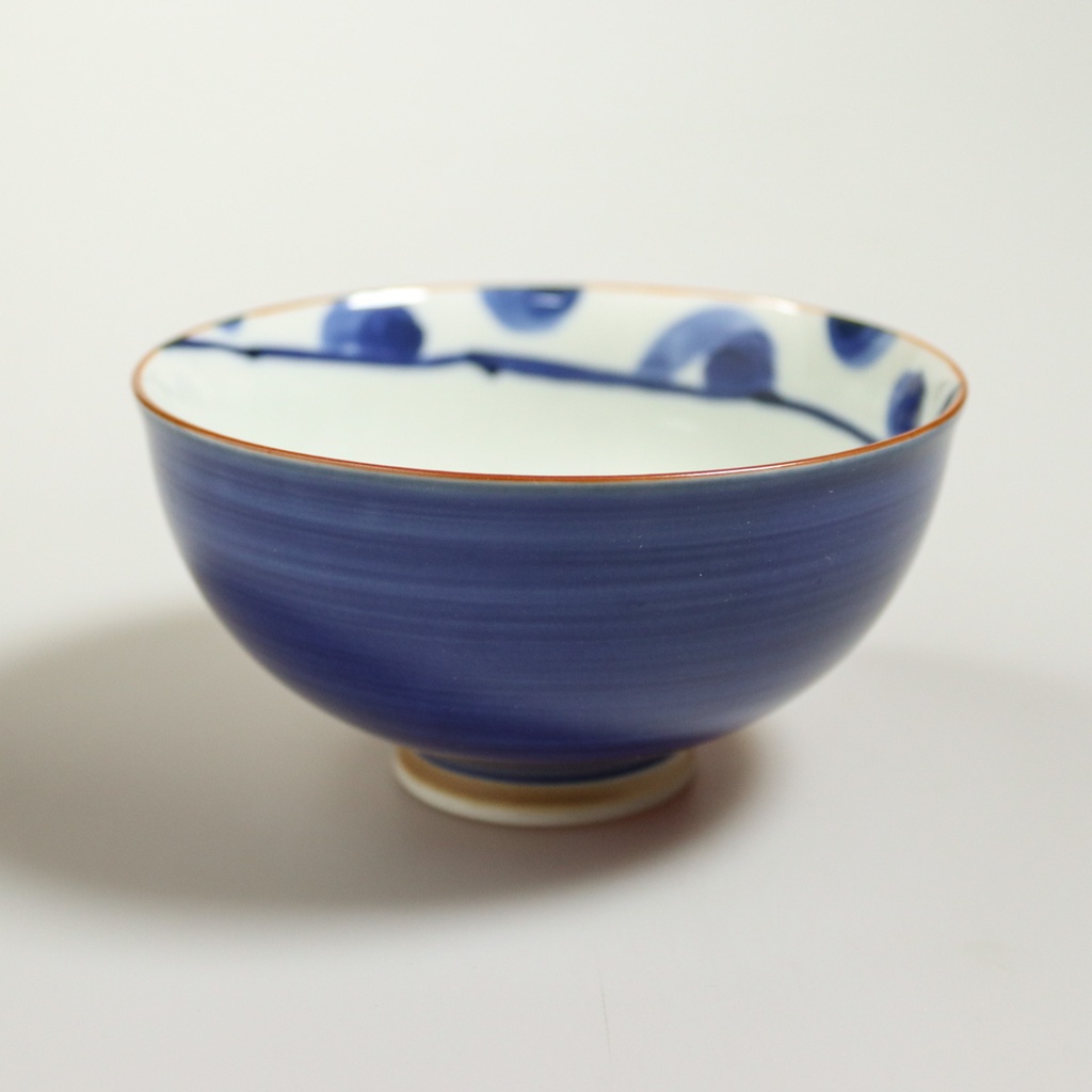 [J112] Bol à riz "Hyottoko" en porcelaine de Hasami