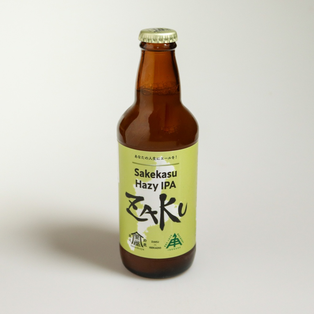 Bière Isekado aux lies de saké "Sakekasu Hazy IPA"