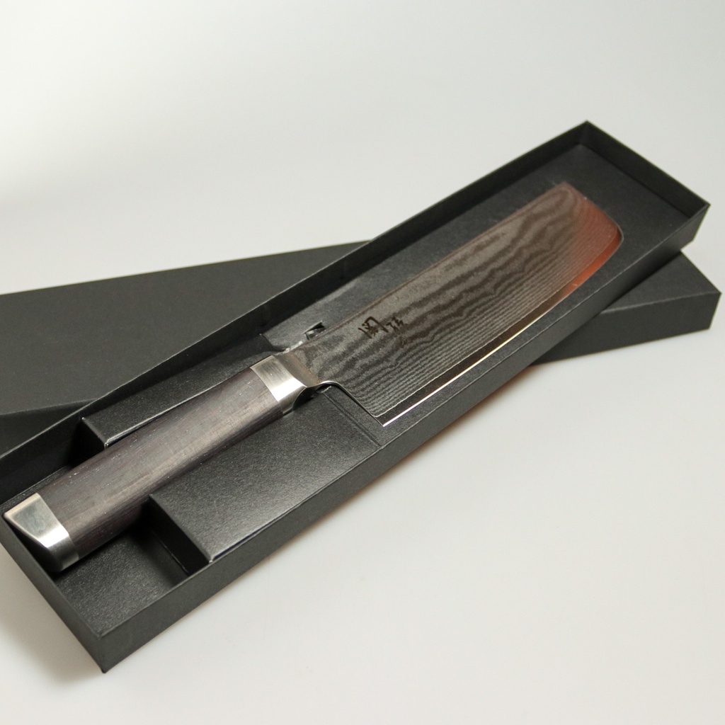 Knife for vegetables "nakiri" in acier damassé